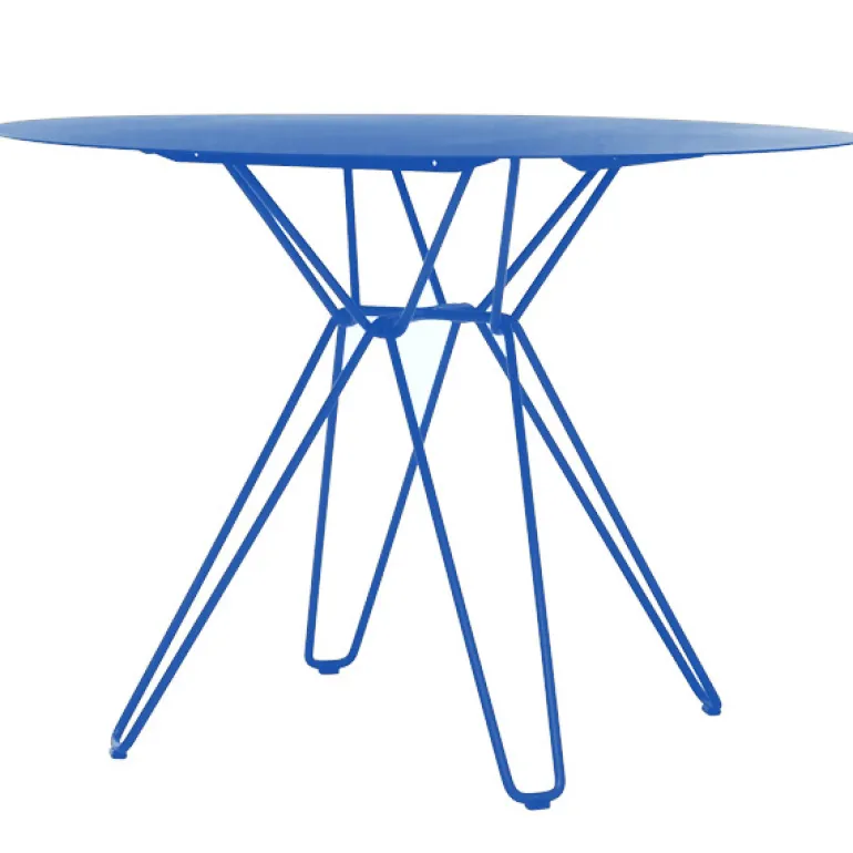 Massproductions Tio dining table, 100 cm, overseas blue