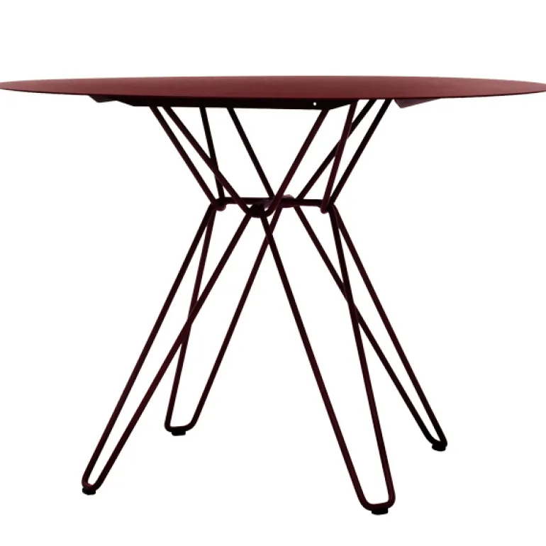 Massproductions Tio dining table, 100 cm, burgundy
