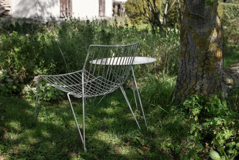 Massproductions Tio easy chair, hot dip galvanized