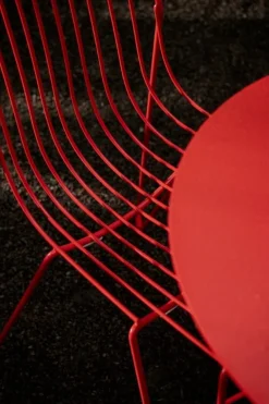 Massproductions Tio table, 60 cm, high, pure red