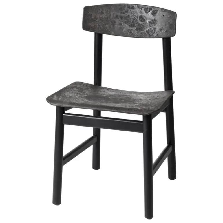 Mater Conscious 3162 chair, black beech - coffee waste black