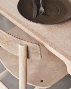 Mater Conscious 3162 chair, soaped oak - coffee waste light