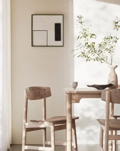 Mater Conscious 3162 chair, soaped oak - coffee waste light