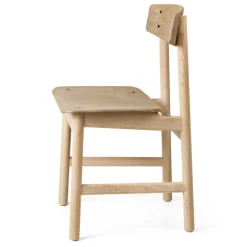 Mater Conscious 3162 chair, soaped oak - coffee waste light