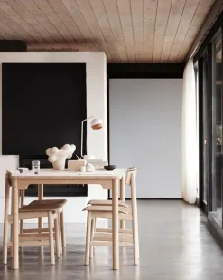 Mater Conscious 3162 chair, soaped oak - coffee waste light