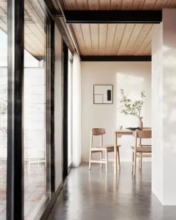 Mater Conscious 3162 chair, soaped oak - coffee waste light