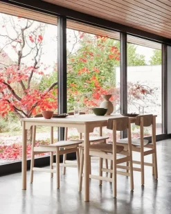 Mater Conscious 3162 chair, soaped oak - coffee waste light