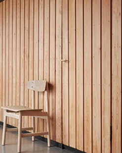 Mater Conscious 3162 chair, soaped oak - coffee waste light