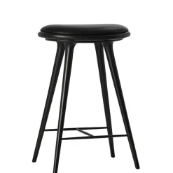 Mater High Stool, 69 cm, black stained beech