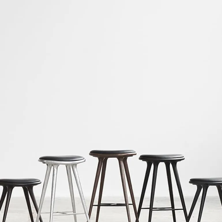 Mater High Stool, 69 cm, black stained beech