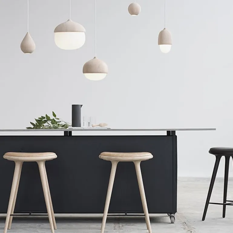 Mater High Stool, 69 cm, black stained beech