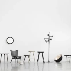 Mater High Stool, 69 cm, black stained beech