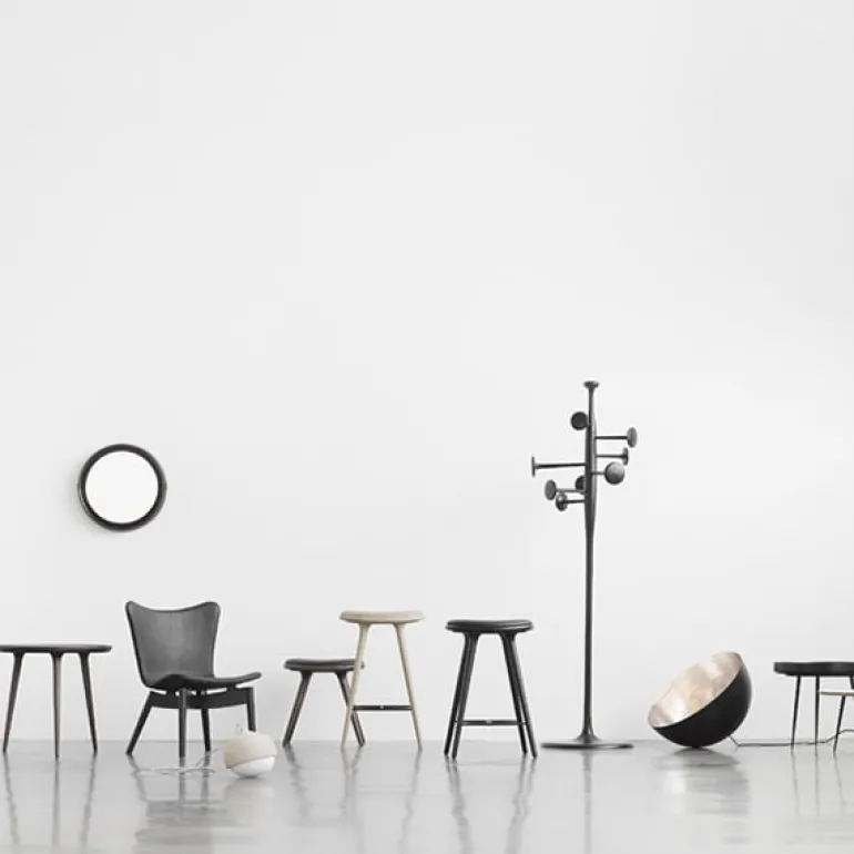 Mater High Stool, 69 cm, black stained beech