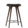 Mater High Stool, 69 cm, dark stained beech