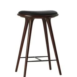 Mater High Stool, 69 cm, dark stained beech