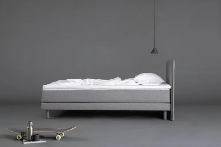 Matri Aina bed, 80 x 200 cm, light grey