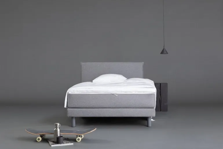 Matri Aina bed, 80 x 200 cm, light grey