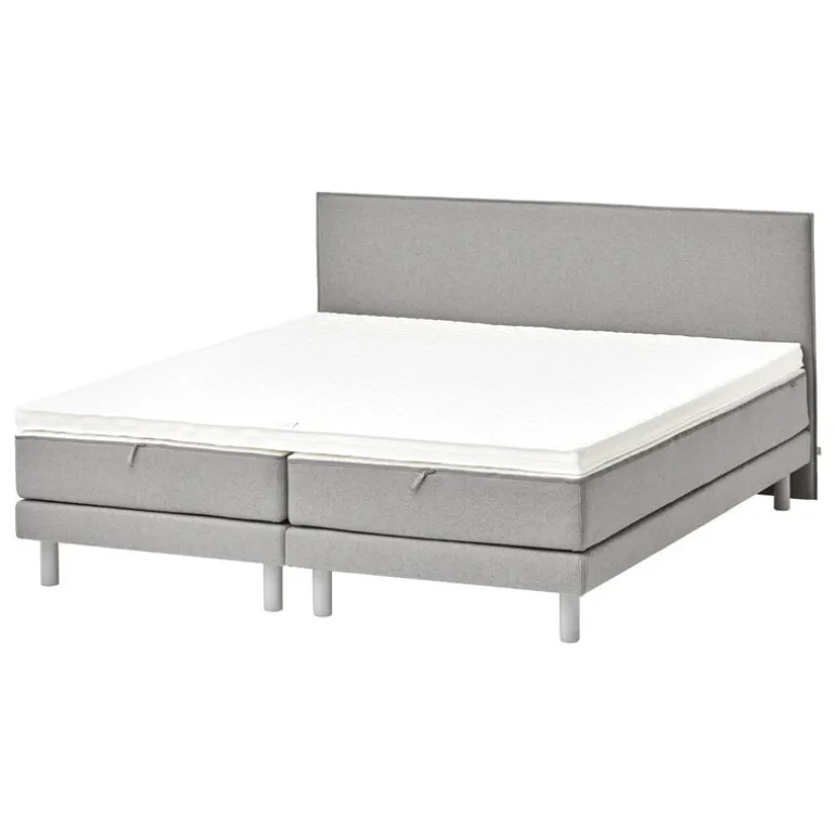 Matri Aina bed, 180 x 200 cm, light grey
