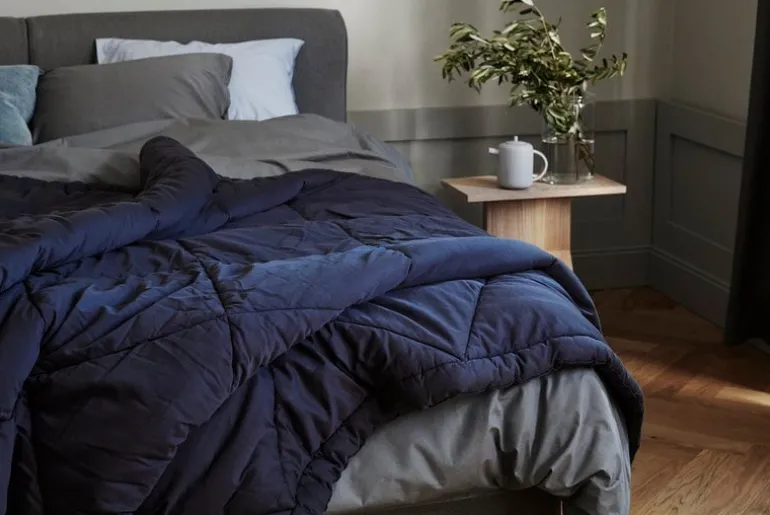 Matri Piia double bed cover, 260 x 260 cm, ink