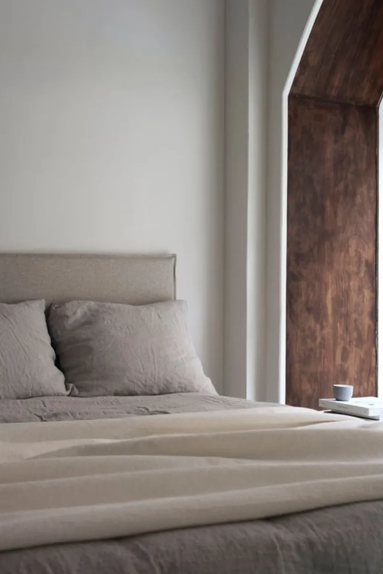 Matri Slim headboard, Wooly, ivory melange