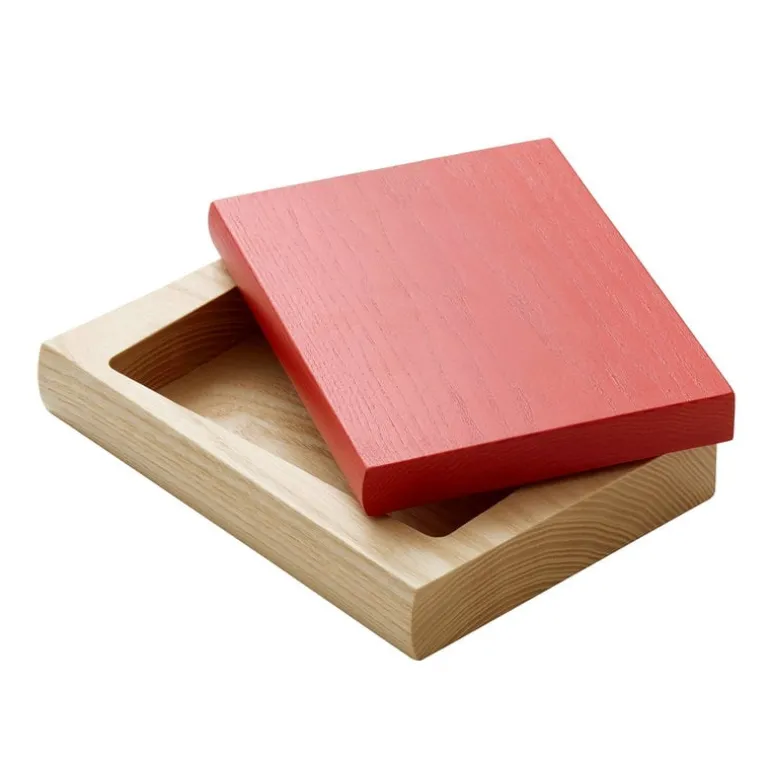 Mattiazzi Cassetta box, natural ash - red