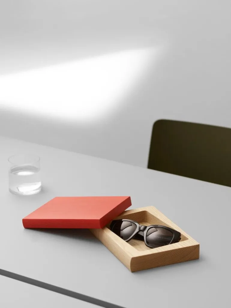 Mattiazzi Cassetta box, natural ash - red