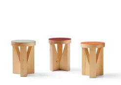 Mattiazzi MC20 Cugino Soft stool, pine - orange linoleum