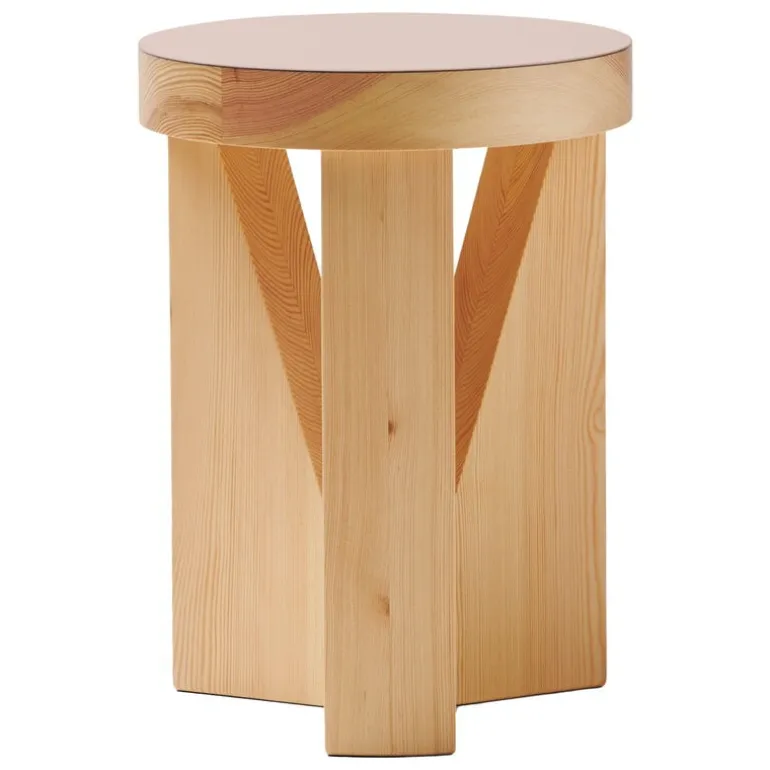 Mattiazzi MC20 Cugino Soft stool, pine - powder linoleum