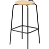 Mattiazzi MC16 Forcina bar stool 74 cm, black steel - ash