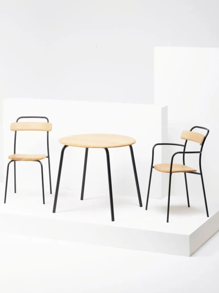 Mattiazzi MC16 Forcina chair, black steel - ash