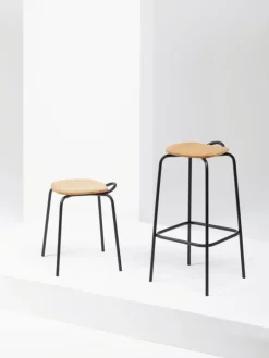 Mattiazzi MC16 Forcina stool, black steel - ash