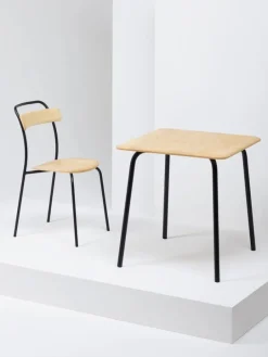 Mattiazzi MC16 Forcina table 70 x 70 cm, black steel - ash