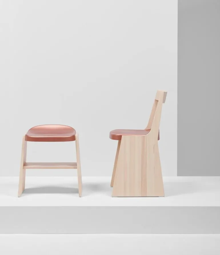 Mattiazzi MC19 Fronda chair, pine - copper