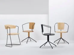 Mattiazzi MC9 Uncino chair C, ash - black metal