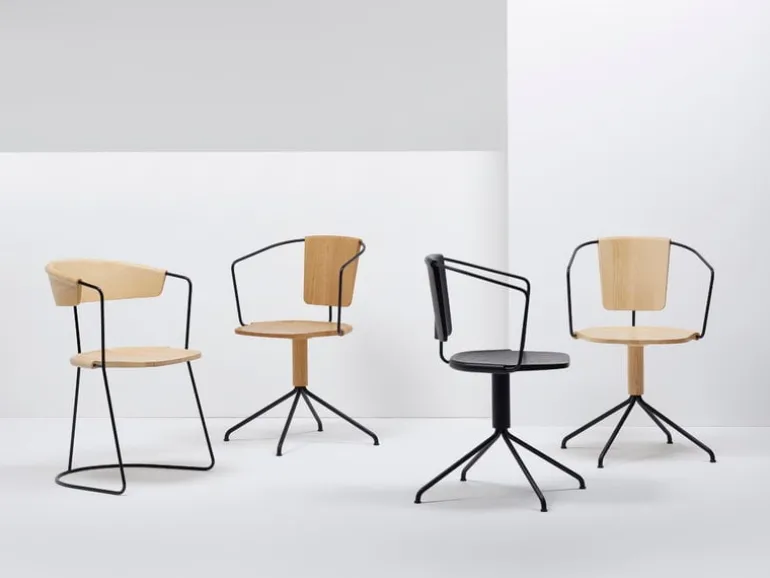 Mattiazzi MC9 Uncino chair C, ash - black metal