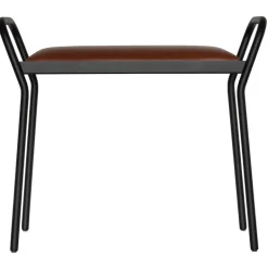 Maze Anyone stool, black - vintage cognac