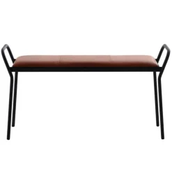 Maze Anytwo bench, black - vintage cognac