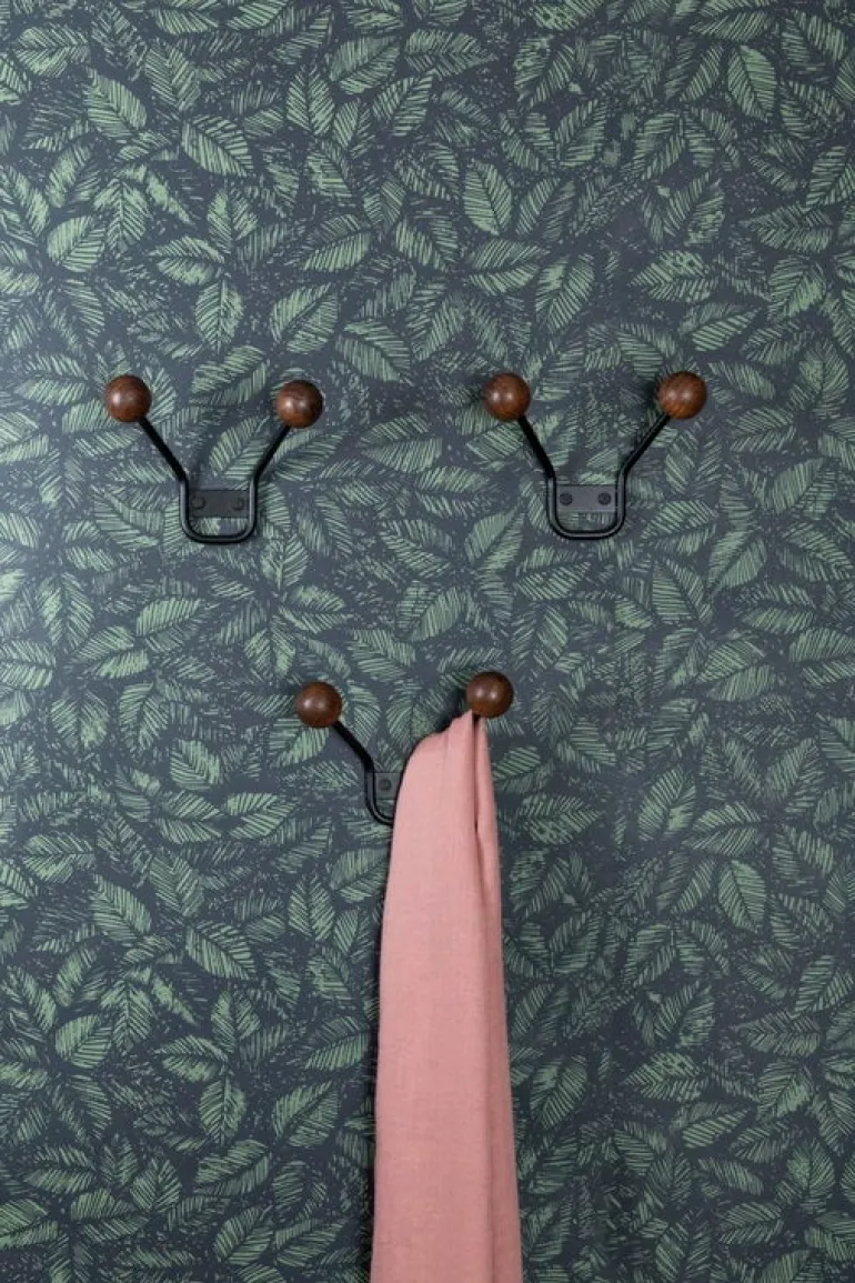 Maze Bill coat rack, XXS, black - walnut stained ash