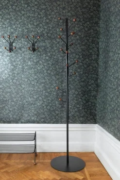 Maze Bill coat stand, black - walnut stained ash