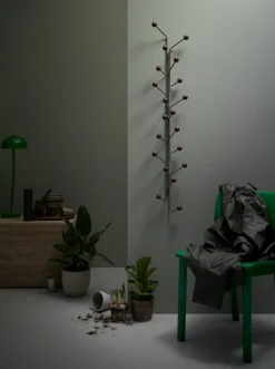 Maze Bill Vertical coat rack, green - grey