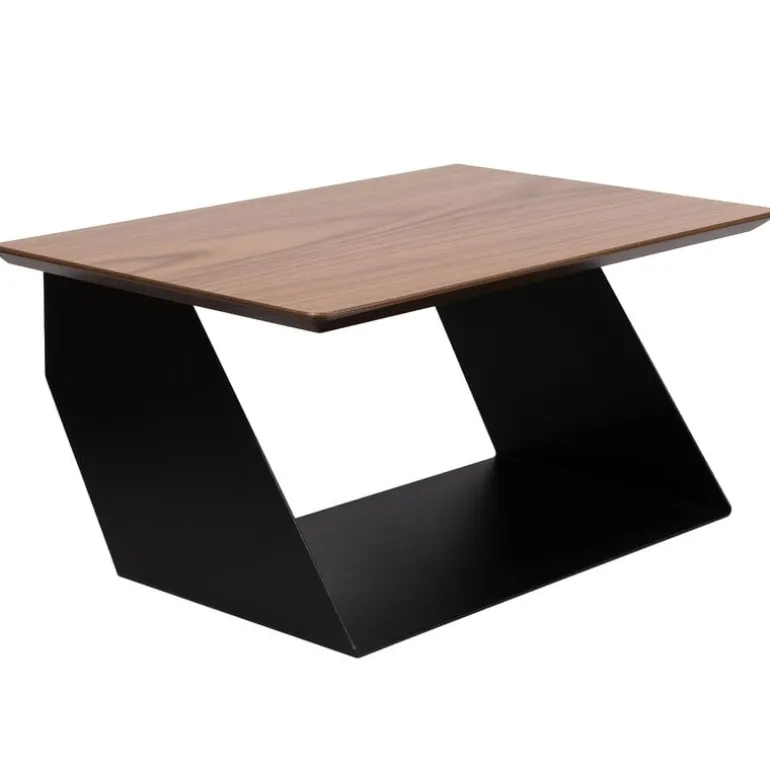 Maze Edgy Wood shelf, black - walnut