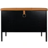 Maze Frank storage bench, black - cognac