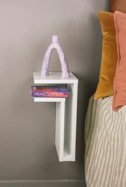 Maze F-shelf, left, white