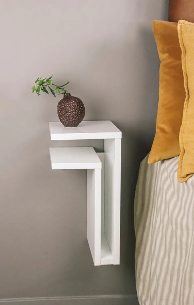 Maze F-shelf, left, white
