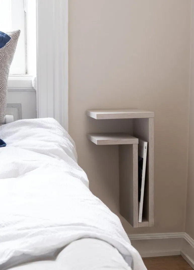 Maze F-shelf, left, white oak