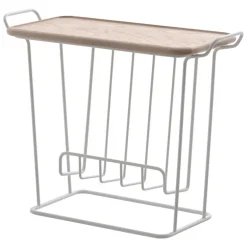 Maze Minnie Mae Wood tray table, white - ash