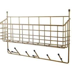 Maze Mitten Shelf, brass