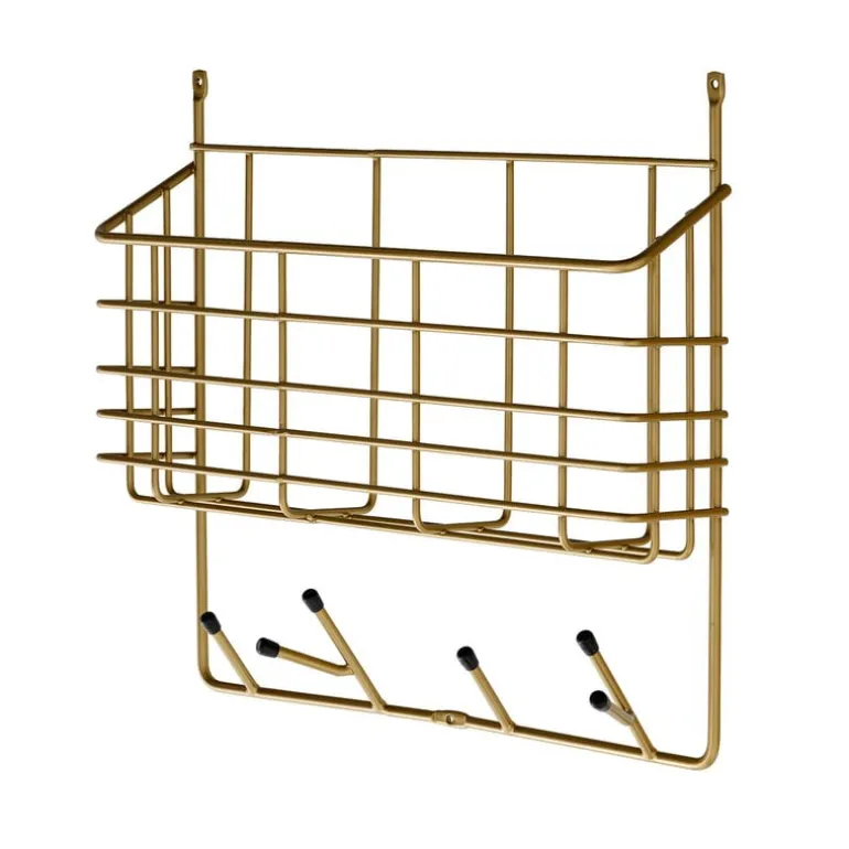 Maze Mitten Shelf, S, brass