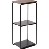 Maze Mixrack floor shelf, dark stained oak - black