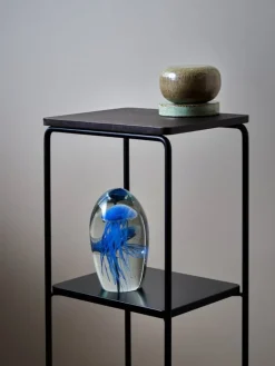 Maze Mixrack floor shelf, L, dark stained oak - black